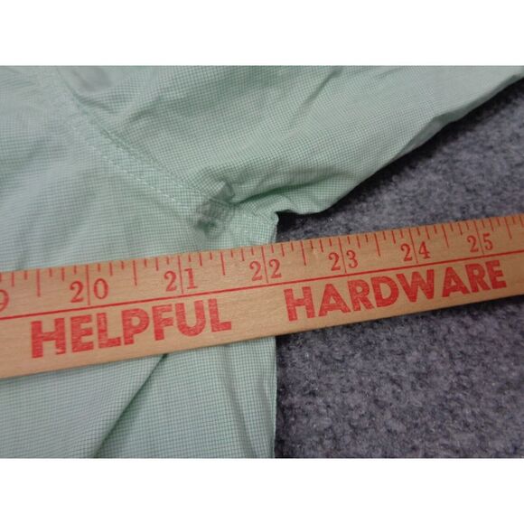 Frank & Eileen Shirt Mens L Green Paul Micro Plaid Long Sleeve 100% Cotton - Picture 9 of 11